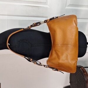 Kattee Brown Pebbled Leather Shoulder Bag